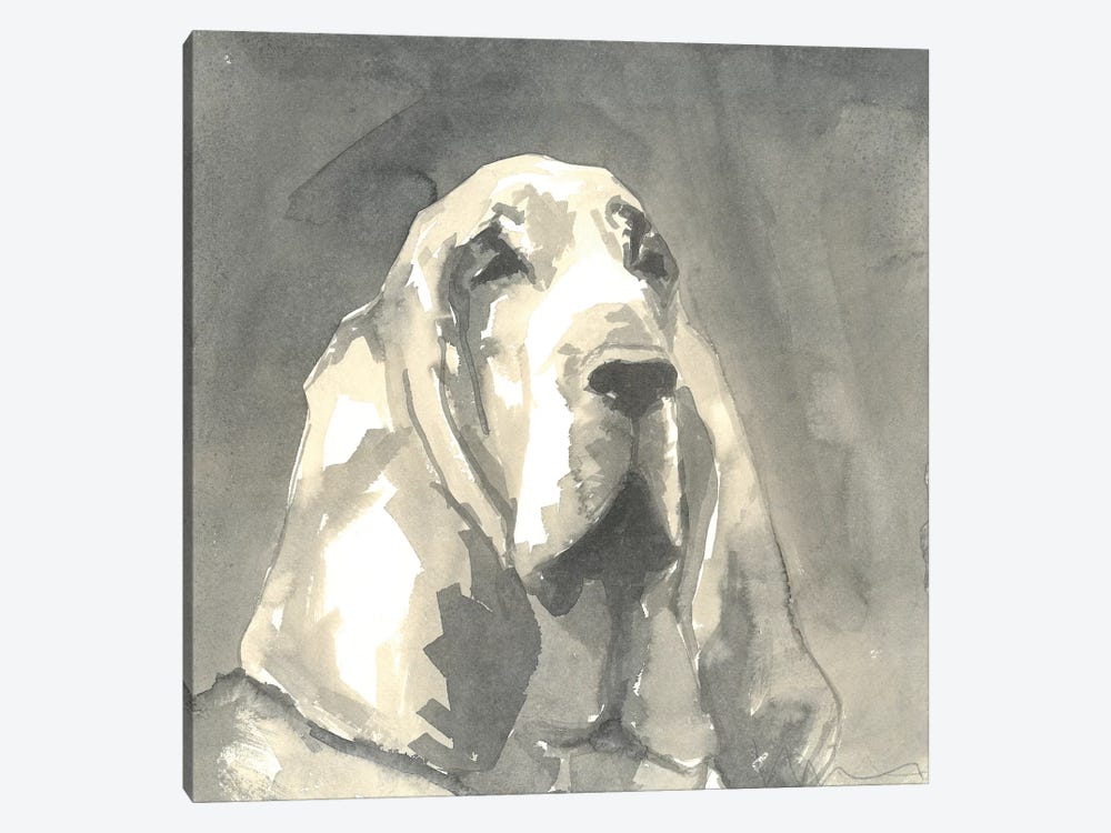 Sepia Modern Dog II by A Very Modern Dog 1-piece Canvas Art Print