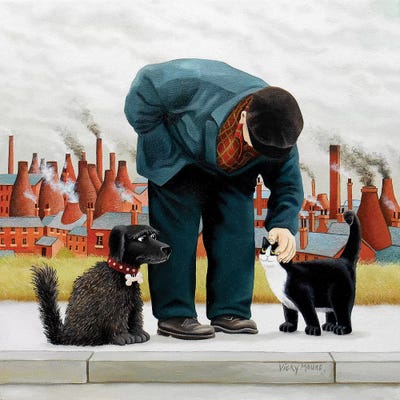 Pussy Envy by Vicky Mount framed canvas print