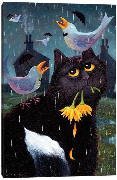 Singing In The Rain Canvas Art Print - Vicky Mount