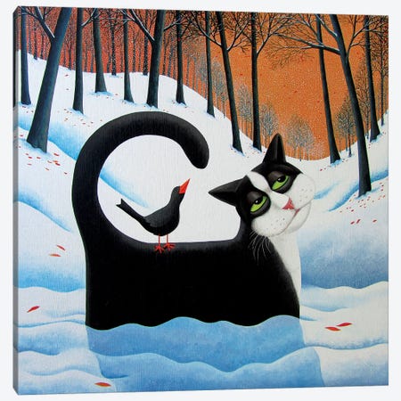 Snow Drifter Canvas Print #VMN128} by Vicky Mount Canvas Artwork