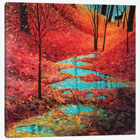 Autumn Reflection Canvas Print #VMN13} by Vicky Mount Canvas Art Print