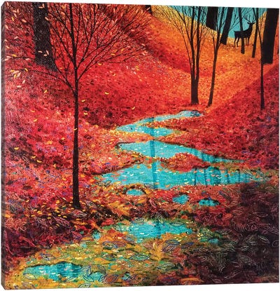Autumn Reflection Canvas Art Print - Reflective Moments