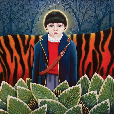 Tiger Mine by Vicky Mount framed canvas print