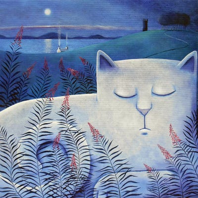 White Cat by Vicky Mount canvas print