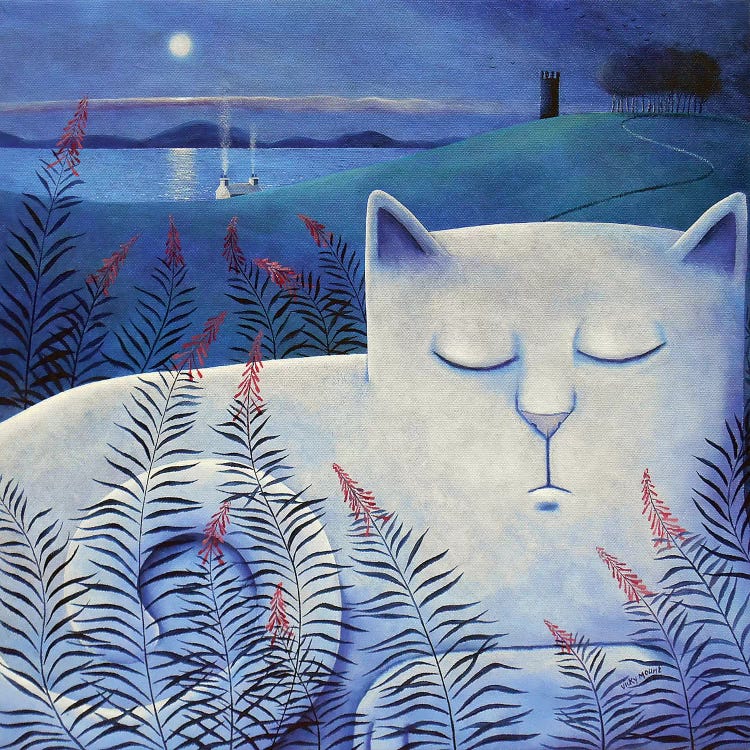 White Cat by Vicky Mount wall art