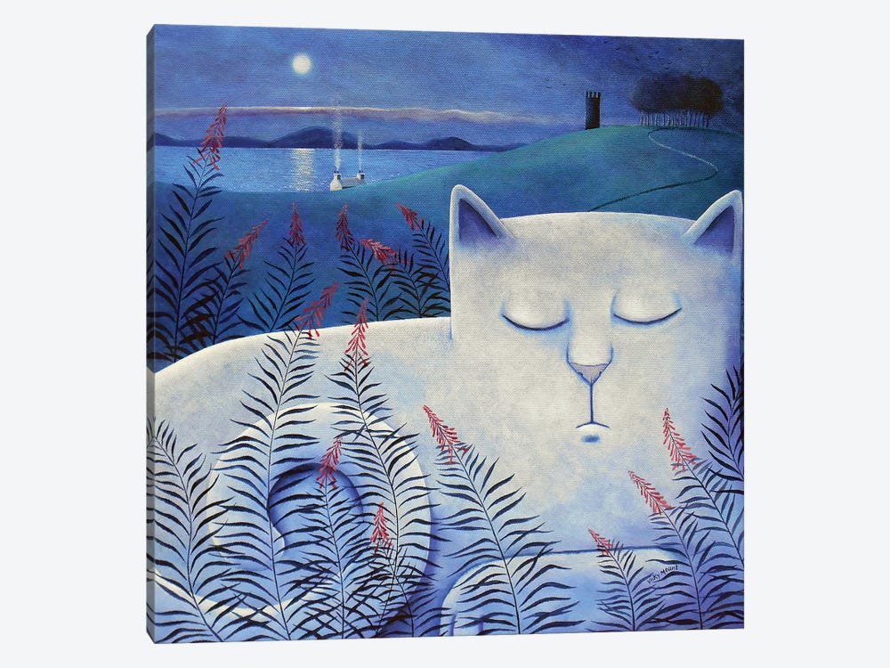 White Cat by Vicky Mount 1-piece Canvas Wall Art
