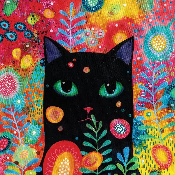 Black Cats: Catnip Dreamer by Vicky Mount