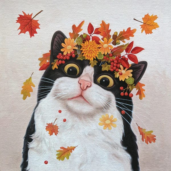 Tuxedo Cats: Autumn by Vicky Mount