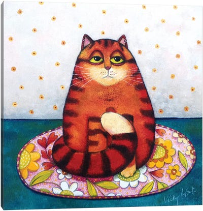 Baxter Canvas Art Print - Tabby Cat Art