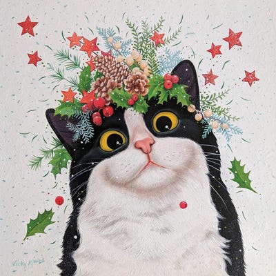 Winter Cat by Vicky Mount framed wall art