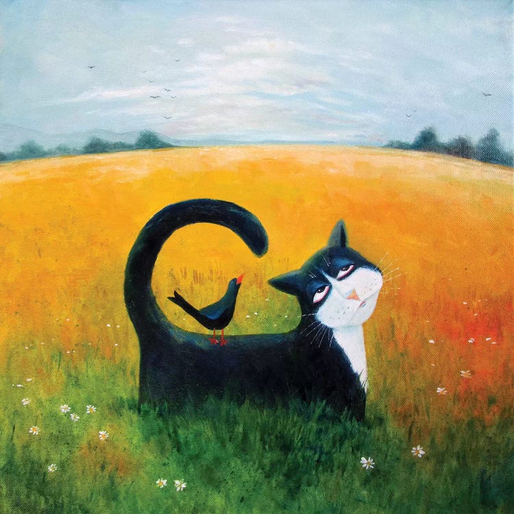 Blue Cat by Vicky Mount wall art