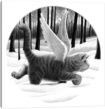 10th Life In Black & White Canvas Art Print - Vicky Mount
