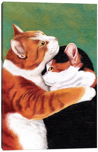 Coorie Canvas Art Print - Calico Cat Art
