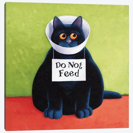 Do Not Feed Canvas Print #VMN39} by Vicky Mount Canvas Print