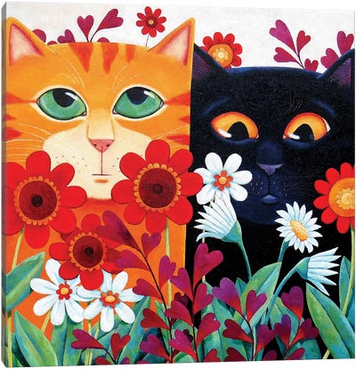 Emily's Cats Canvas Art Print - Vicky Mount