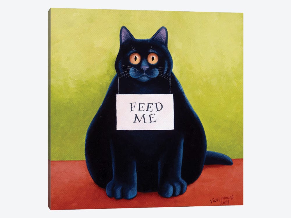 Fat Cat by Vicky Mount 1-piece Canvas Art