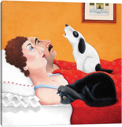 Her Upstairs Canvas Art Print - Vicky Mount