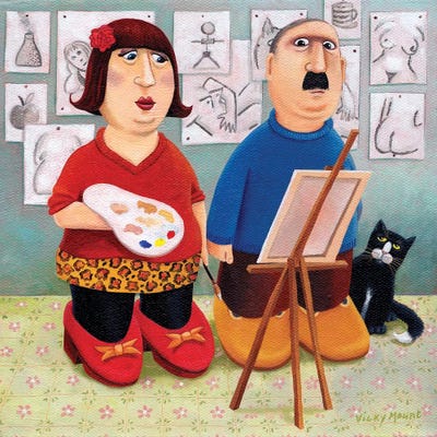 His Portrait by Vicky Mount canvas print