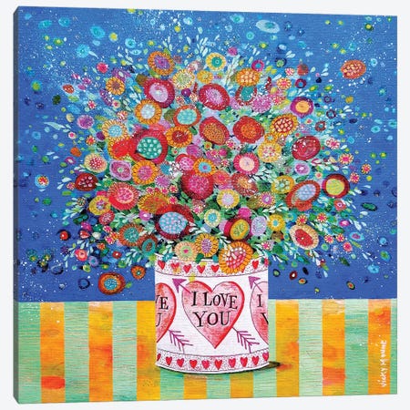 I Love You Canvas Print #VMN68} by Vicky Mount Canvas Artwork