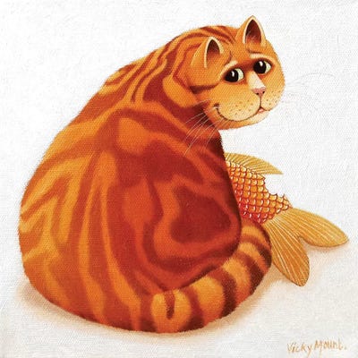 Koi Cat by Vicky Mount art print