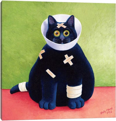 On The Mend Canvas Art Print - Vicky Mount
