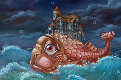 A Night Song Of A Cat by Victor Molev multi panel art