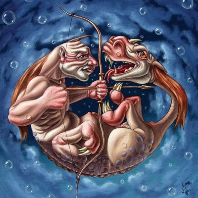 Killing The Dragon In Itself by Victor Molev acrylic art print