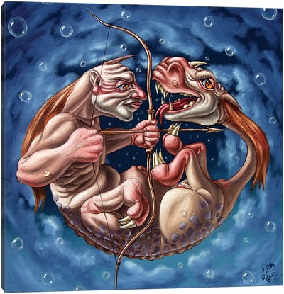 Killing The Dragon In Itself Canvas Art Print - Victor Molev