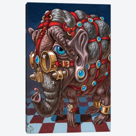 Many-Eyed Elephant Canvas Print #VMO105} by Victor Molev Canvas Wall Art