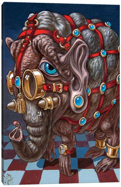 Many-Eyed Elephant Canvas Art Print - Victor Molev