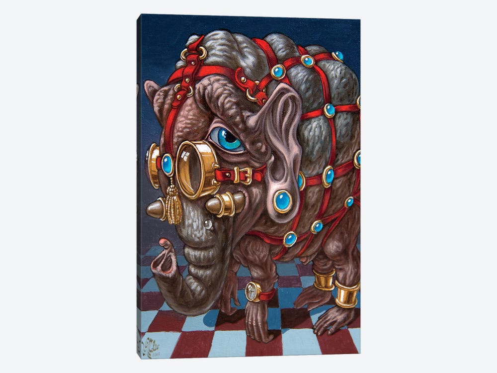 Many-Eyed Elephant by Victor Molev 1-piece Canvas Artwork