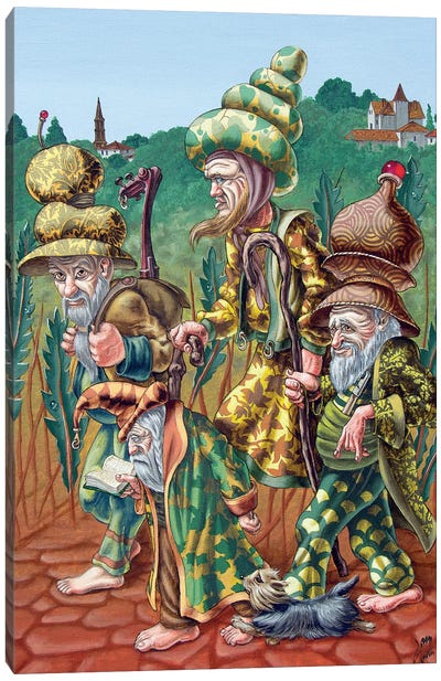 Pilgrims Of High Grass Canvas Art Print - Victor Molev