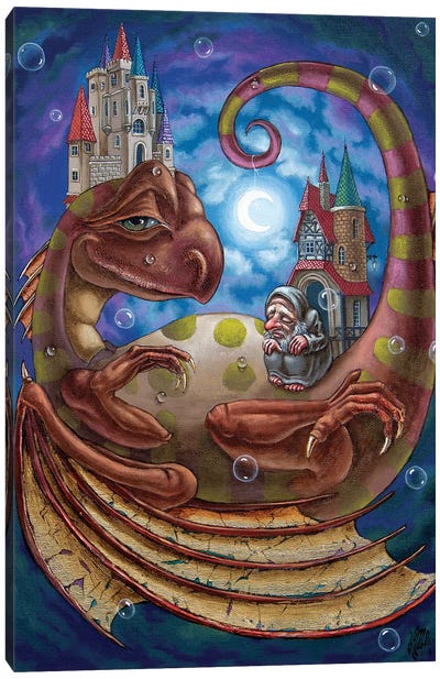 The First Dream Of A Celestial Dragon Canvas Art Print - Victor Molev