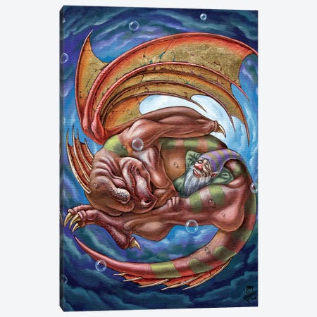 The Second Dream Of A Celestial Dragon Canvas Print #VMO112} by Victor Molev Canvas Wall Art