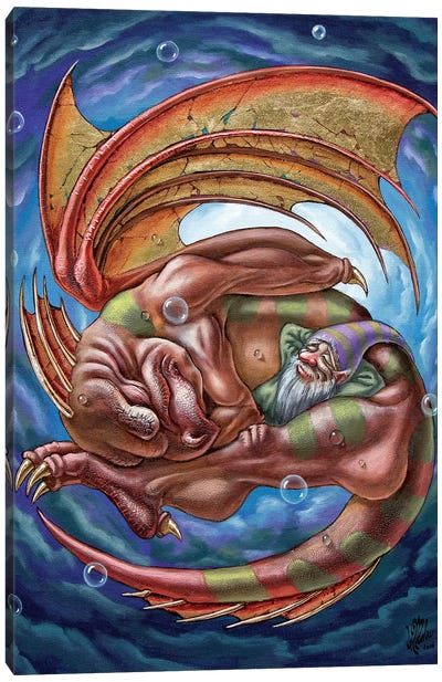 The Second Dream Of A Celestial Dragon Canvas Art Print - Victor Molev