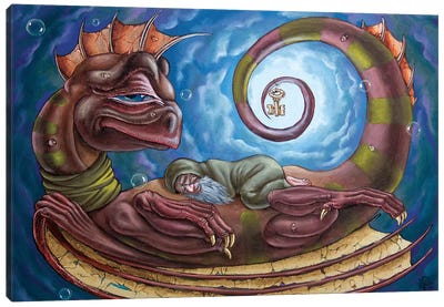 The Third Dream Of Celestial Dragon Canvas Art Print - Victor Molev