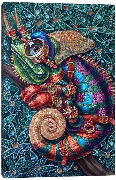 Chameleon Canvas Art Print - Victor Molev