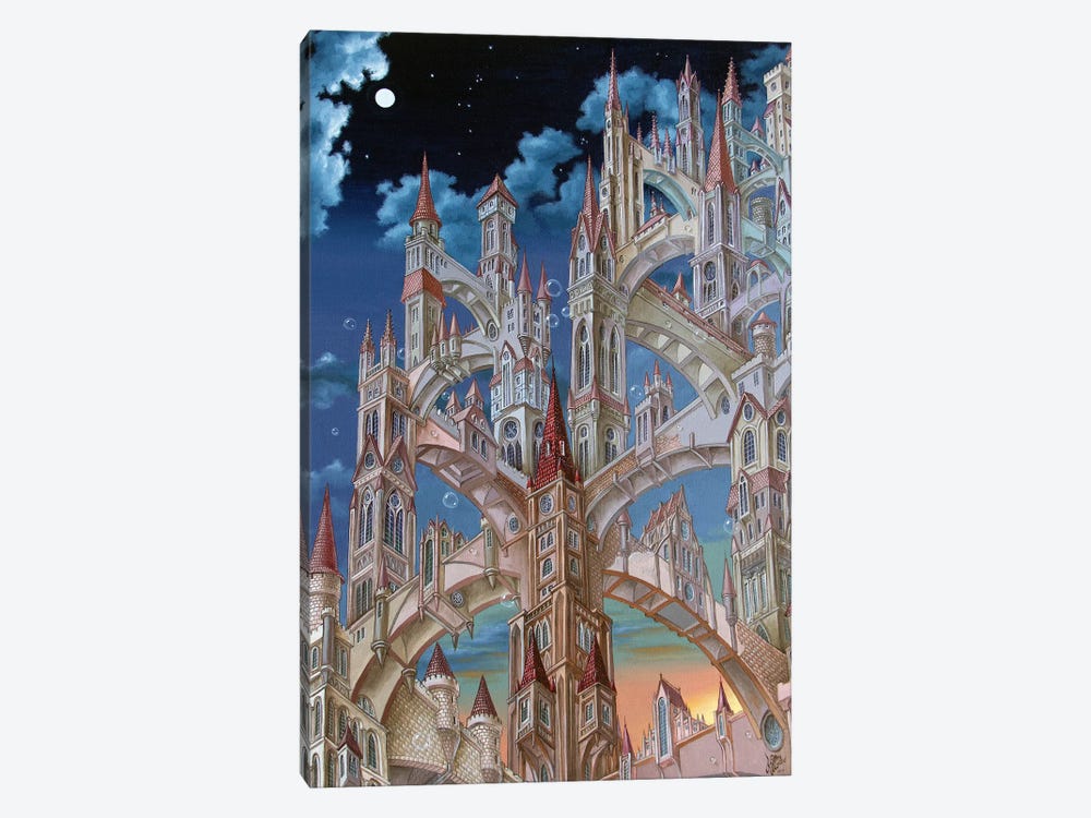 City Of Wandering Towers by Victor Molev 1-piece Canvas Print