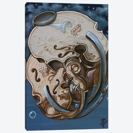 Einstein's Violin Canvas Print #VMO28} by Victor Molev Art Print