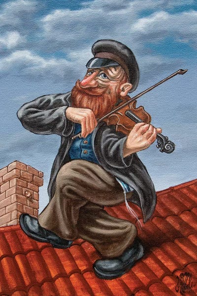 Fiddler On The Roof by Victor Molev canvas print