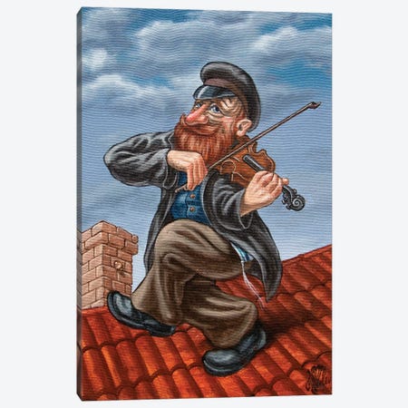 Fiddler On The Roof Canvas Print #VMO30} by Victor Molev Canvas Artwork