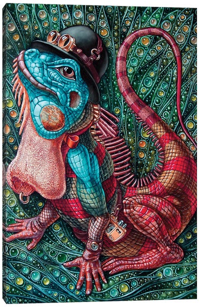 Iguana Canvas Art Print - Victor Molev