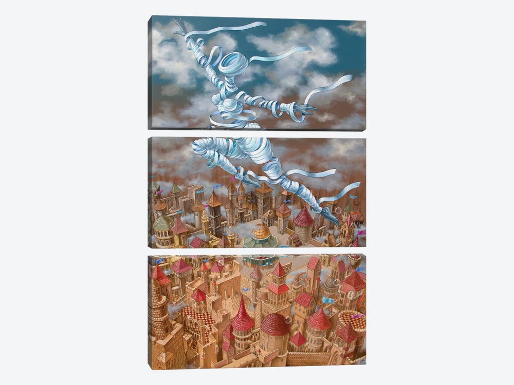 Jerusalem Mirage by Victor Molev 3-piece Canvas Wall Art