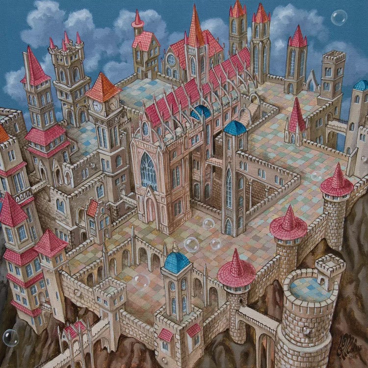 M.C. Escher City by Victor Molev wall art