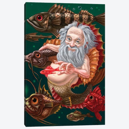 Merman Canvas Print #VMO51} by Victor Molev Canvas Art