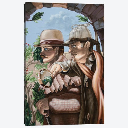 New Story By Sir Arthur Conan Doyle About Sherlock Holmes Canvas Print #VMO61} by Victor Molev Art Print