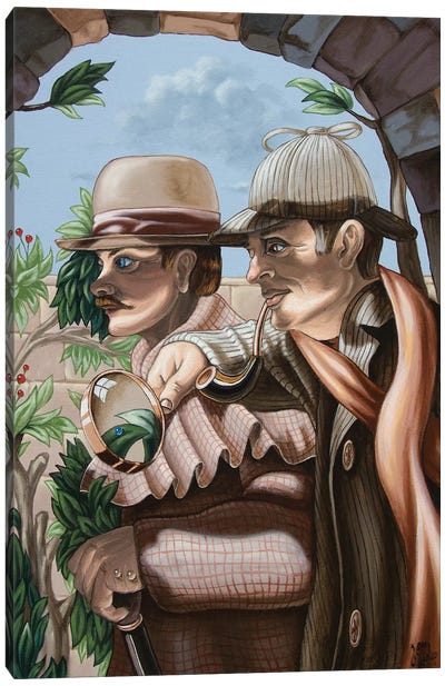 New Story By Sir Arthur Conan Doyle About Sherlock Holmes Canvas Art Print - Victor Molev