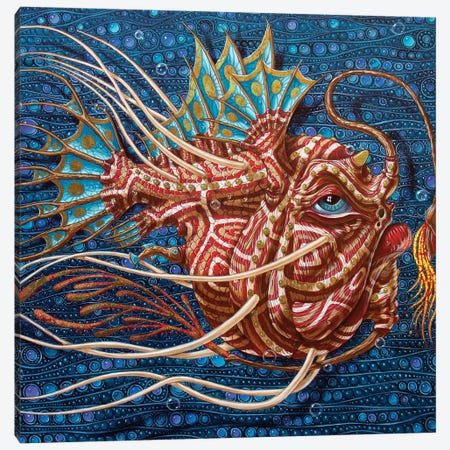 Anglerfish Canvas Print #VMO6} by Victor Molev Canvas Art Print