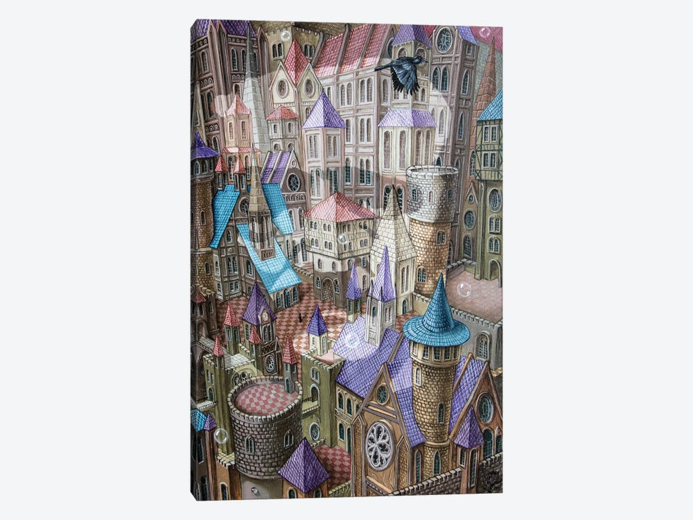The City Of Crow by Victor Molev 1-piece Canvas Art