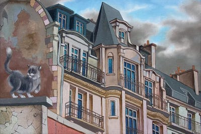 The Roofs Of Paris. Boulevard Montparnasse by Victor Molev canvas print